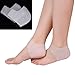 Mudder 2 Pair Heel Socks Heel Sleeves Silicone Gel Socks for Cracked Foot Skin Care, Reduce Pressure on Heel and Relief Heel Pain, 4 Pieces