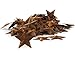 Factory Direct Craft Package of 100 Rusted Tin Dimensional Miniature Barn Stars with Hole and Hollow Backs