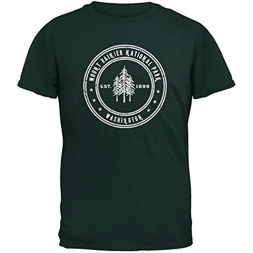 Mount Rainier National Park Forest Green Youth T-Shirt