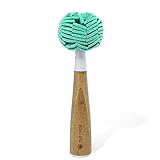 Full Circle Crystal Clear 2.0 Replaceable Bamboo Handle Glassware & Dish Cleaning Sponge, White