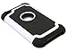 Snap-on Protector Hybrid Hard/Gel Case for Apple iPod Touch 4th Generation / 4th Gen - White/Black