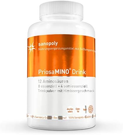 Diet, assembling of musculature and connective tissue I 12 essential and semi-essential amino-acids II PriosaMINO® raspberry I examined german quality | 198 gram