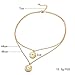 Yalice Layered Coin Necklace Chain Gold Pendant Necklaces Vintage Disc Necklace Jewelry for Women and Girls