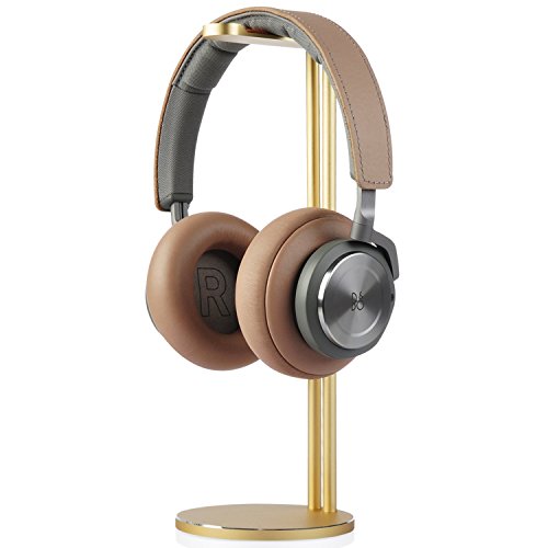 Jokitech DJ Headphone Earphone Stand Solid Heavy Base Bottom, Suitable for Beats, Sennheiser, Sony, Audio-Technica, Bose, Shure, AKG, Logitech, Razer Gaming Headphones and More -Gold