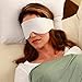 Happyluxe Escape Sleep Mask - Buttery Soft Airplane Eye Mask for Sleeping or Napping in Bed. Machine Washable. - Silver Gray, Made in USA