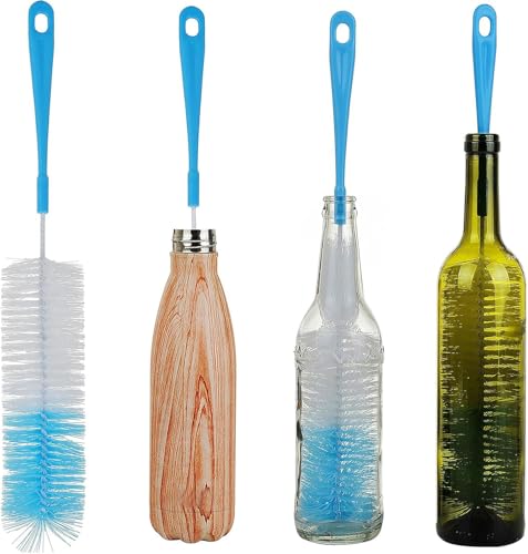 ALINK 17 inch Extra Long Bottle Cleaning Brush Cleaner for Washing Narrow Neck Beer/Wine/Thermos, Brewing Bottles, Hummingbird Feeder