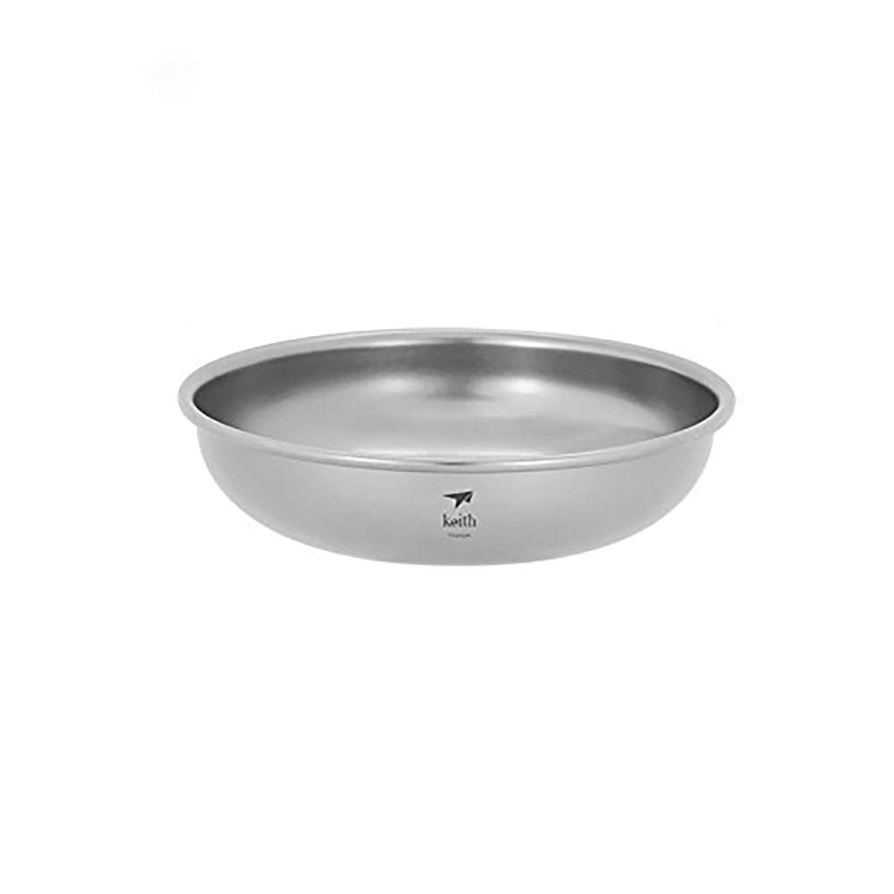 Keith Titanium Plate 150ml~450ml Outdoor Tableware Camping Plate Travelling Ultra Light Bowl (350ml-Ti5366)