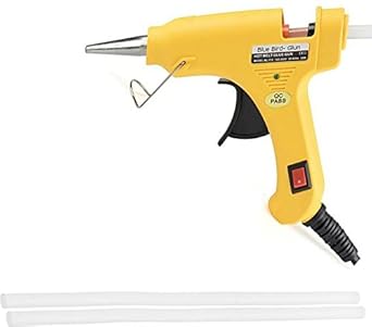 OKASTA Mini Leak Proof Heavy Hot Melt Glue Gun with 25 Sticks, 7mm (Min40w, Multicolour)