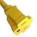 Parkworld 691975 RV Pigtail Shore power 30A Male L5-30P to 5-15R Female Dogbone Adapter Power Cord, Twist Lock L5-30 Plug to 5-15 Receptacle (1FT)