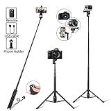 Eocean 54-Inch Selfie Stick Tripod, Extendable Selfie Stick with Wireless Remote, Compatible with iPhone Xs Max/Xs/Xr/X/8 Plus/Galaxy Note 9/S9/S9 Plus/Google/Huawei/Xiaomi/GoPro