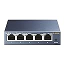 TP-Link 5 Port Gigabit Ethernet Network Switch |  Ethernet Splitter | Sturdy Metal w/ Shielded Ports | Plug-and-Play | Traffic Optimization | Unmanaged (TL-SG105)