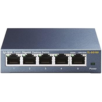 TP-Link 5 Port Gigabit Ethernet Network Switch |  Ethernet Splitter | Sturdy Metal w/ Shielded Ports | Plug-and-Play | Traffic Optimization | Unmanaged (TL-SG105)