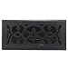 Accord AMFRBLV410 Floor Register with Victorian Design, 4-Inch x 10-Inch(Duct Opening Measurements), Matte Black