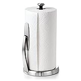 OXO Good Grips SimplyTear Standing Paper Towel Holder, Brushed Stainless Steel