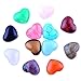 Heart Stone Cabochon Love Chakra Crystal Beads Gemstone CAB Healing 15pcs 18mm Crystal Quartz Stone Random Color Wholesale for Jewelry Making(No Holes)
