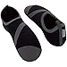 FitKicks Flats Flexible Shoes with Free FitWrist Wallet (Black/Grey), 8.5-9.5