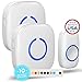 Wireless Doorbell by SadoTech - Waterproof Door Bells & Chimes Wireless Kit - Over 1000-Foot Range, 52 Door Bell Chime, 4 Volume Levels with LED Flash - Wireless Doorbells for Home - Model CXR (White) primary