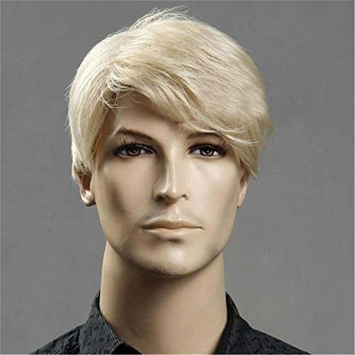 Mens Short Blonde Wig - JYWIGS Male Wig Blond Short Hair