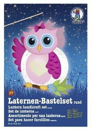 Ursus 18700039 Lantern Craft Set, Owl, Approx. 21.8 x 21 x 10.3 cm, Diameter Approx. 21.8 cm, Includes Template Sheet with Craft Instructions (English language not guaranteed), Ideal for the Next