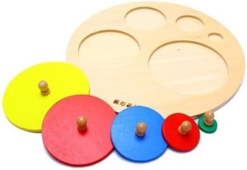 Montessori Early Develop Educational Wooden Toys Circular Panel Catch Board