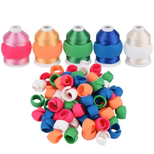 Simthread 65PCS（65PCS+1PCS Gift Embroidery Thread Holder-Keep Thread Spool Organized - Thread Spool Holder for Embroidery Thread,Sewing