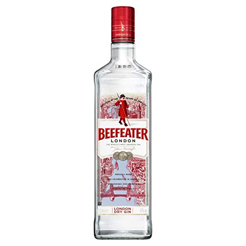 Beefeater London Dry Gin – Der meistausgezeichnete Gin der Welt – Klassisch frischer Gin mit vielschichtigem Charakter – Perfekte harmonische Basis für vielseitige Geschmackskombinationen – 1 x 1 L