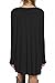 Womens V-Neck Long Sleeve A-line Casual Swing Tshirt Dress with Pocket XXL Black