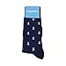 SummerTies Anchor Mens Dress Socks - White on Navy