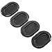 Red Hound Auto 4 Floor Drain Plugs Compatible with Jeep Wrangler TJ 1999-2006 - 2 Inches x1-3/8 Hole - Rubber Cover Oval
