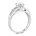 The World Jewelry Center .925 Sterling Silver Rhodium Plated Wedding Engagement Ring