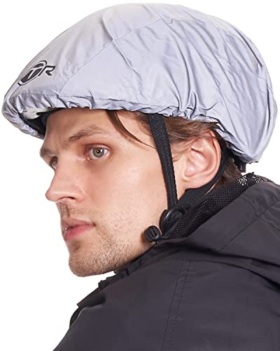 BTR Waterproof Bicycle Helmet Covers x 2. Blue & Silver