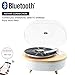 Record Player Turntable, MPK Vinyl Player Bluetooth, Portable Wireless LED Built-in Colorful Stereo Speaker, Vinyl Turntable LP 2-Speed Belt Driven(Yellow Wood Color)thumb 3