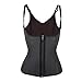 Underbust Latex Waist Slimmer Body Shaper Corset Shapewear for Weight Loss XXXXXX-Large Black Zipper&hook