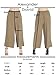 Alexander + David Women’s Casual Linen Crops Culottes, Elastic Waistband, Wide Leg Capri Pant (Natural, Large)