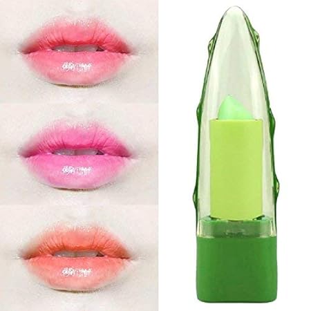 Vococal 3pcs Pure Natural 99% Aloe Vera Gel Farbe Ändern Lippenstifte/Lange Anhaltende Langlebig Temperatur Ändern Lipglosse 