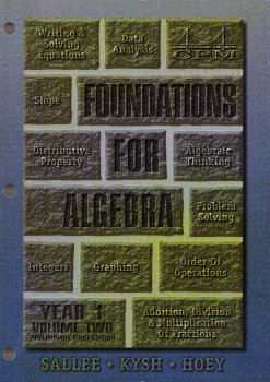 Foundations for Algebra Year 1 Volume 2