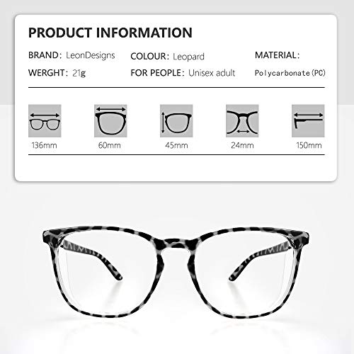 LeonDesigns Safety Glasses AntiFog Blue Light Goggles Eye Protection