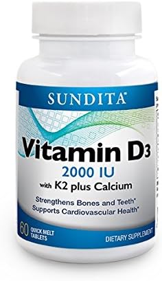 Vitamin D3 2000 IU with K2 Plus Calcium - Supports Immune and Bone Health
