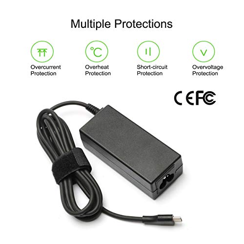 image for LJO-EEIH 45W USB Type C AC Adapter for HP Spectre x360 13 Elite x2 TPN
