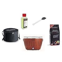  Lotusgrill Lotusgrill klein Edelstahl Stahl Kunststoff bronze Camping Balkon Picknick ✔ rund ✔ tragbar rauchfrei ✔ Grillen mit Holzkohle ✔ für den Tisch 