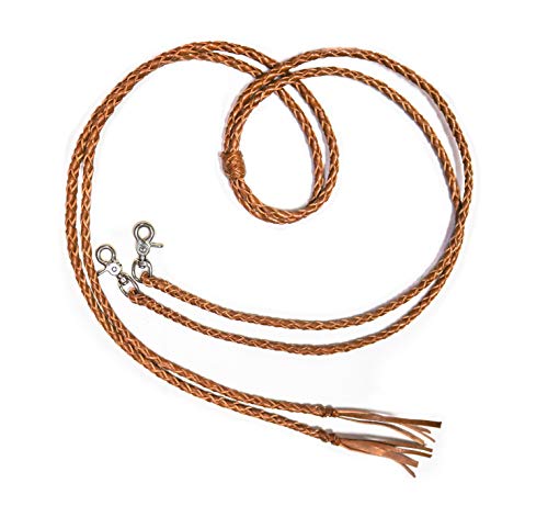 M-Royal Western Leather Braided Split Reins