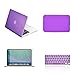 TOP CASE - 4 in 1 Essential Bundle Rubberized Hard Case + Zipper Sleeve + Keyboard Cover + Screen Protector Compatible MacBook Pro 13