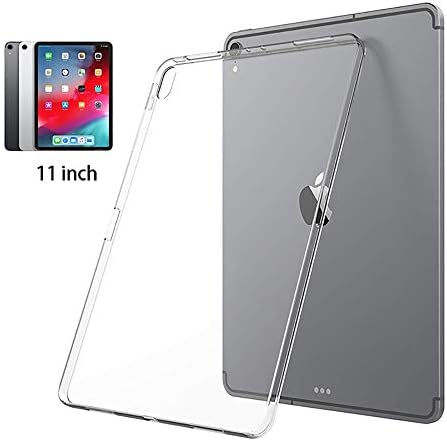 QULLOO ipad Pro 11 2018 Case Cover, Soft TPU Protective Case Crystal Clear Silicone Transparent Cover for ipad Pro 11 inch 2018 (Transparent)