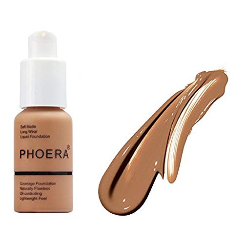 Ownest Matte Oil Control Concealer Foundation Cream,Long Lasting Waterproof Matte Liquid Phoera Foundation,107 Honey-30ml