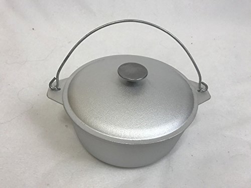 NEW 3 quarts (3 litter or 0.8 gallon ) kitchen outdoor Cooking camp fire pan cookware Cast Aluminum pot dual handles camping Dutch Oven with Lid vintage style kazan ÐºÐ°Ð·Ð°Ð½ Campfire / Stove cauldron
