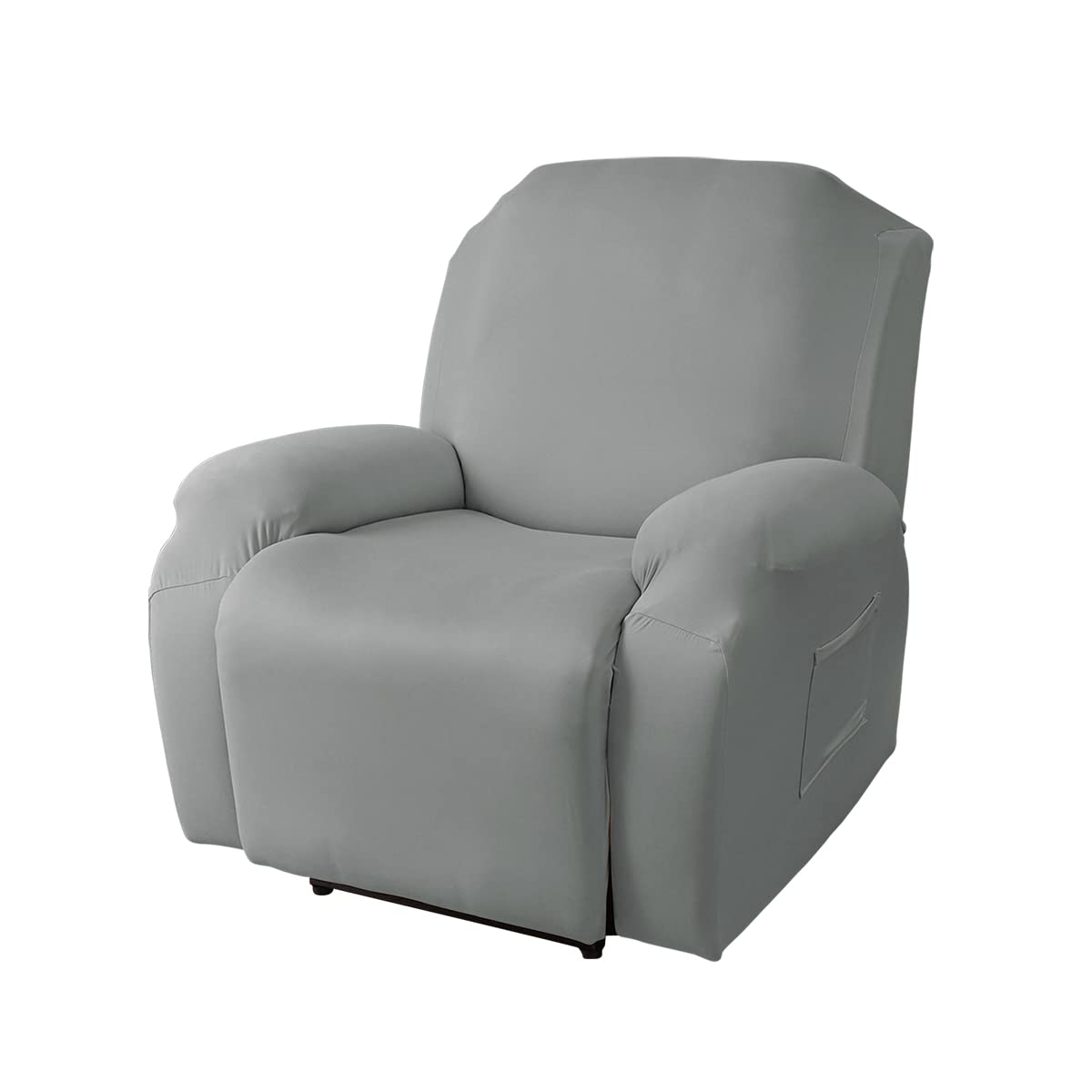 FANSU Recliner Chair Covers 1 Seater for Armchairs with Pockets, Stretch Recliner Slipcover for Electric Chair, Sofa Covers Furniture Protector for Living Room (1 Seater,grey)