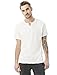 Alternative Men's Heathered Moroccan Henley T-Shirt, White, Medium