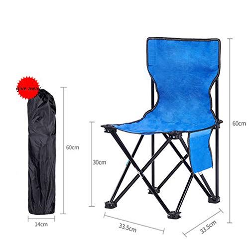 LIFUREN Außenhocker Angelstuhl Falten Tragbar Gepolsterter Hocker Multifunktion Licht Angelsitz (Farbe : Blau) – Bild 3