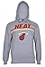 NBA Miami Heat Men's Fleece Hoodie Pullover Sweatshirt Out of Bounds, Medium, Gray
