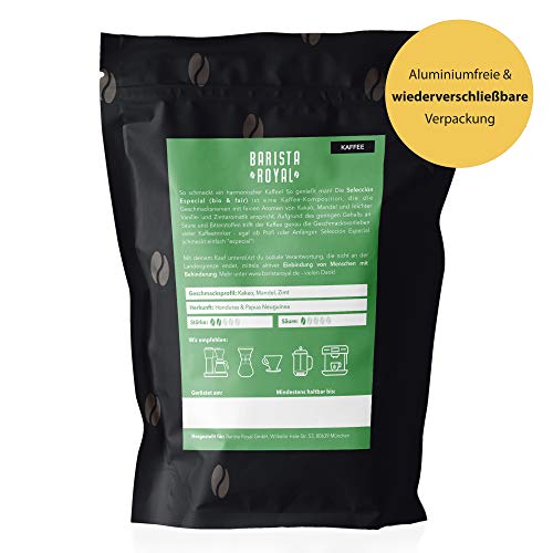 BARISTA ROYAL Bio Kaffeebohnen 500g "Seleccion Especial" | Frische Kaffeebohnen direkt gehandelt | 70% Arabica, 30% Robusta Kaffee ganze Bohnen | Ideal für Vollautomat und Filtermaschine – Bild 3
